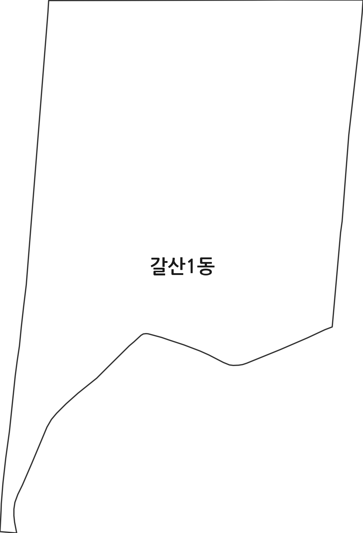 인천광역시 부평구 갈산1동 행정동 행정구역 경계 지도