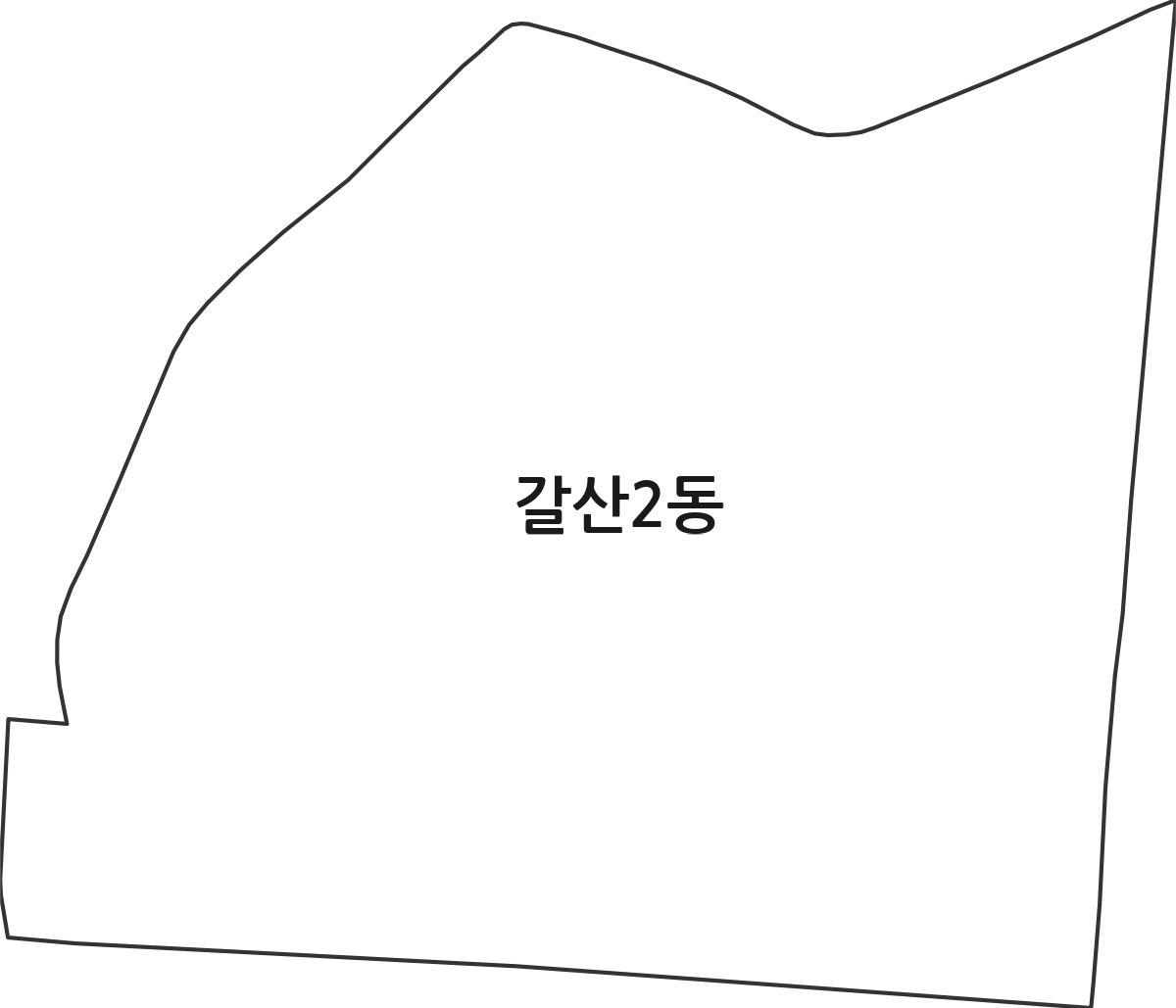 인천광역시 부평구 갈산2동 행정동 행정구역 경계 지도