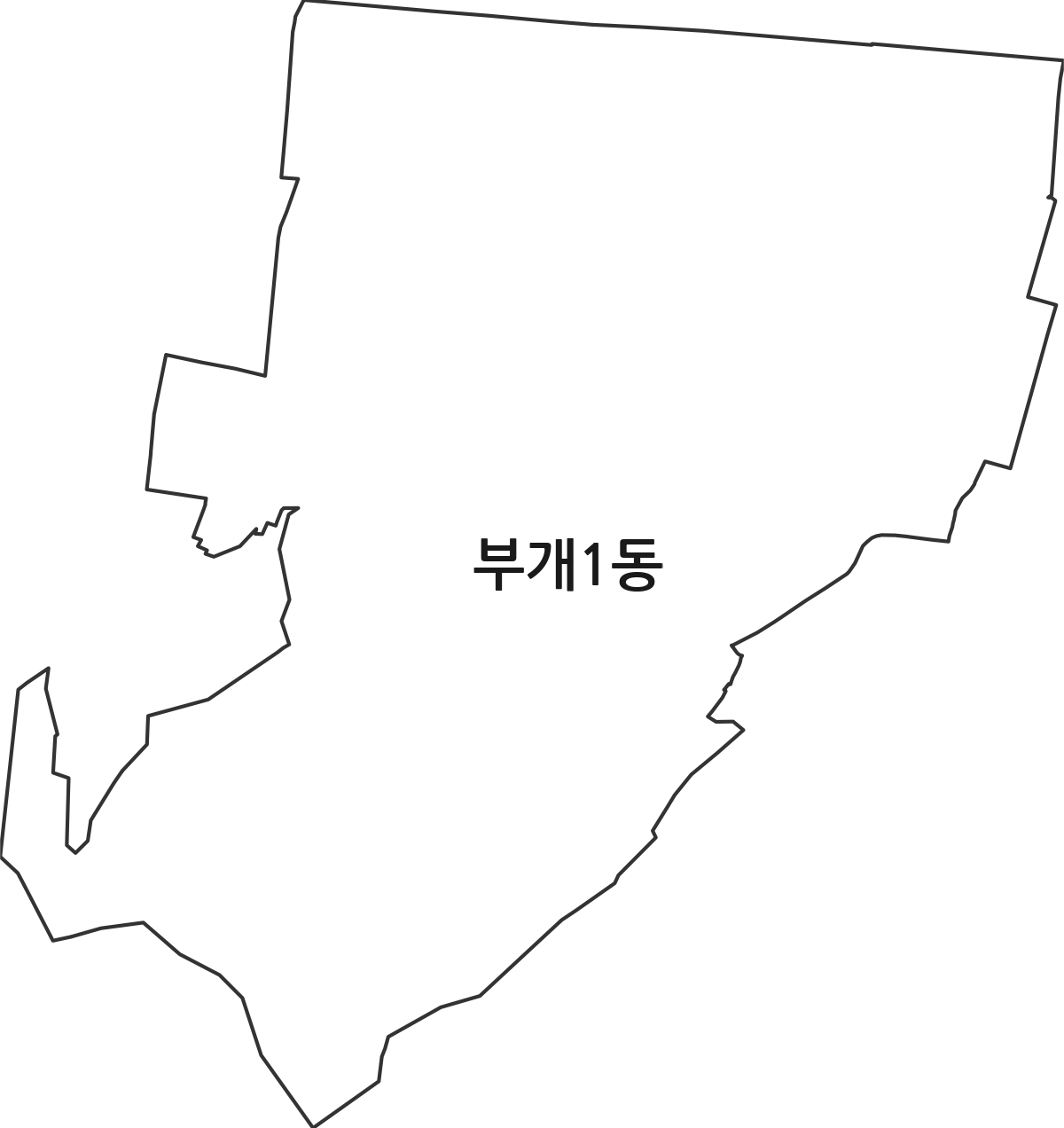 인천광역시 부평구 부개1동 행정동 행정구역 경계 지도