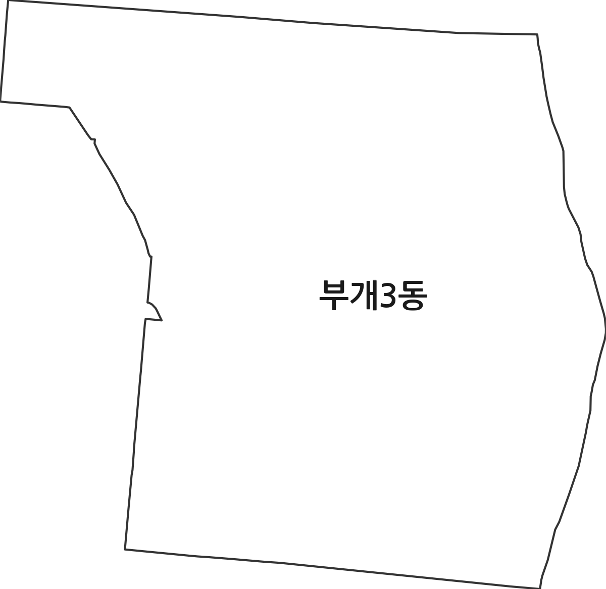 인천광역시 부평구 부개3동 행정동 행정구역 경계 지도