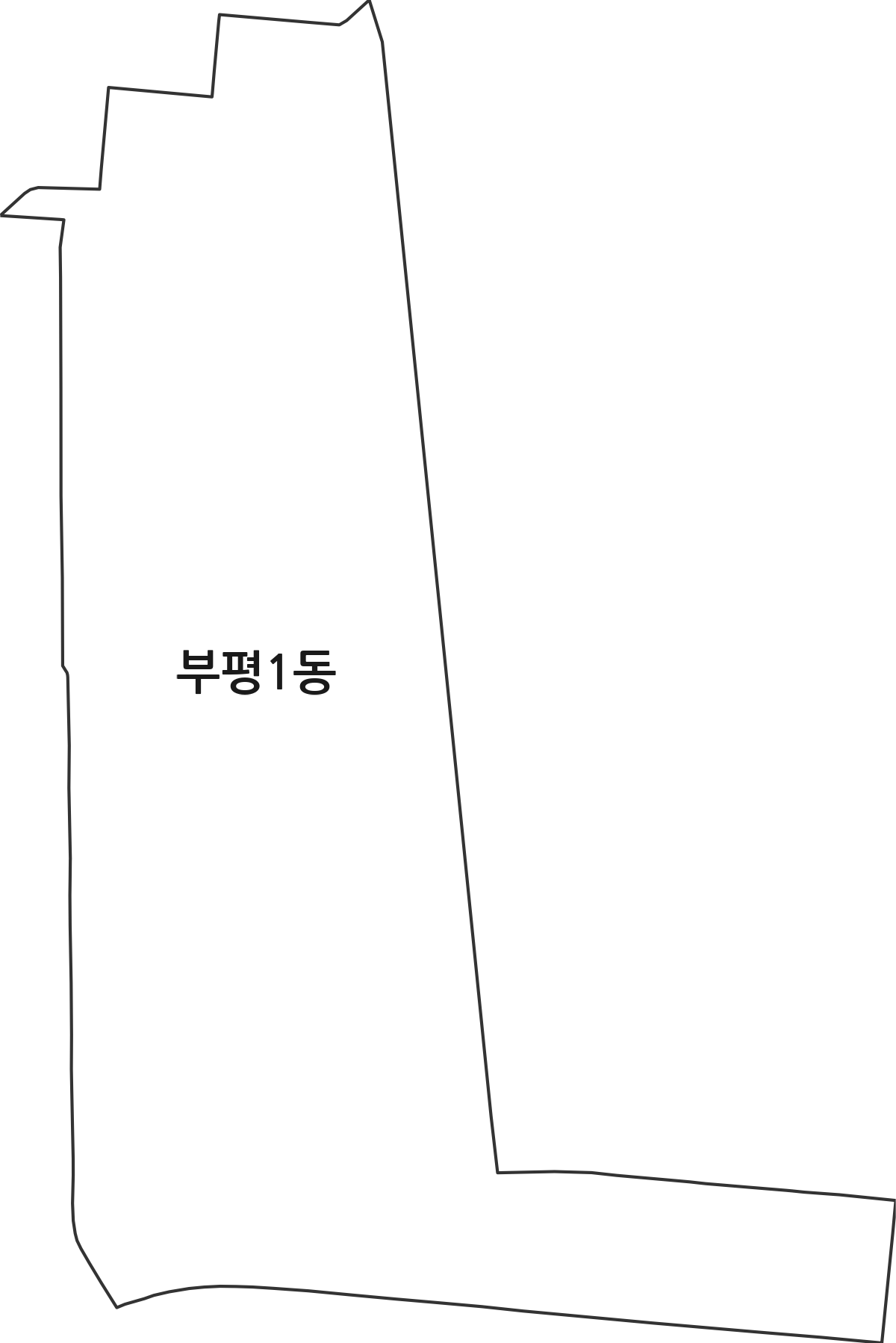 인천광역시 부평구 부평1동 행정동 행정구역 경계 지도