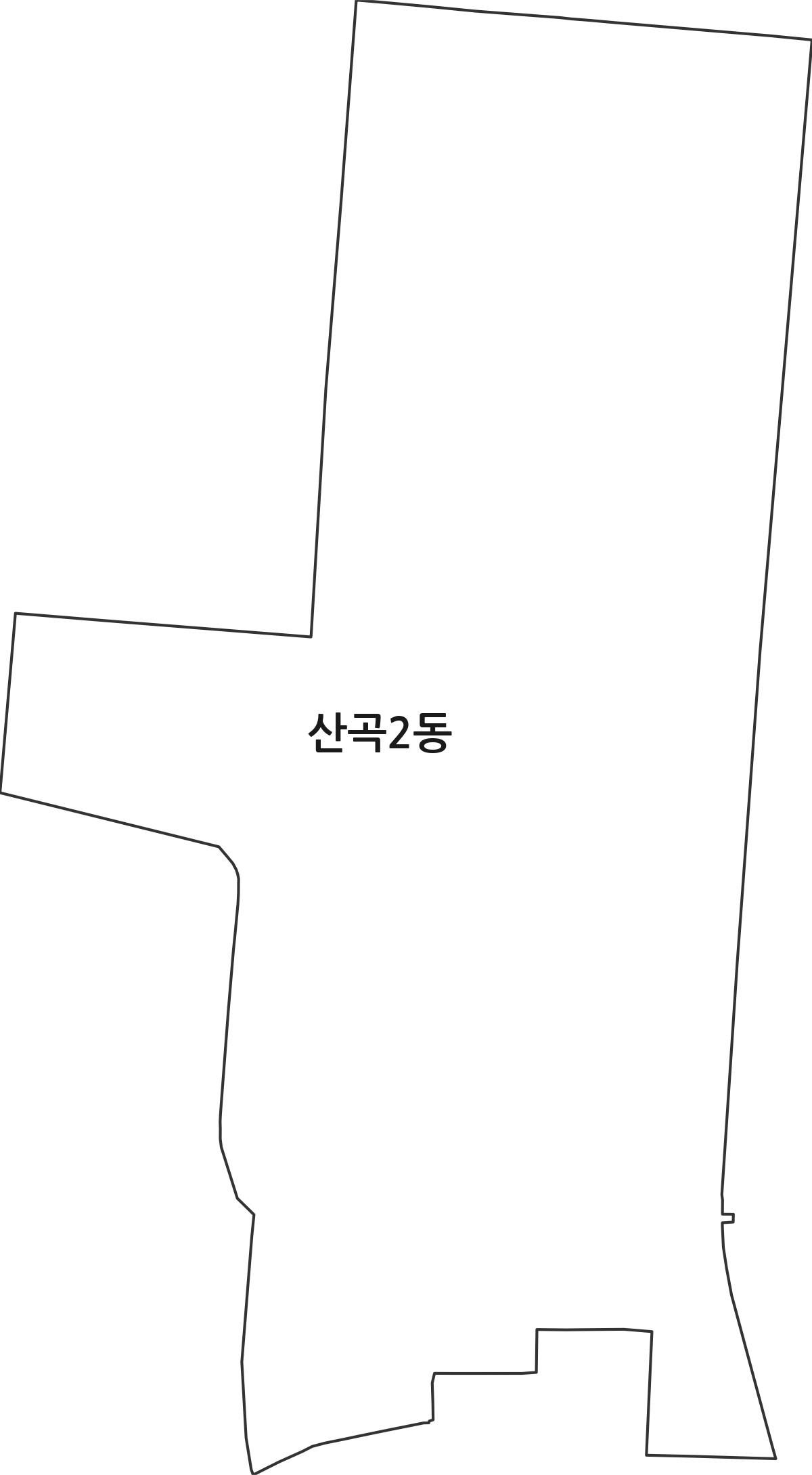 인천광역시 부평구 산곡2동 행정동 행정구역 경계 지도