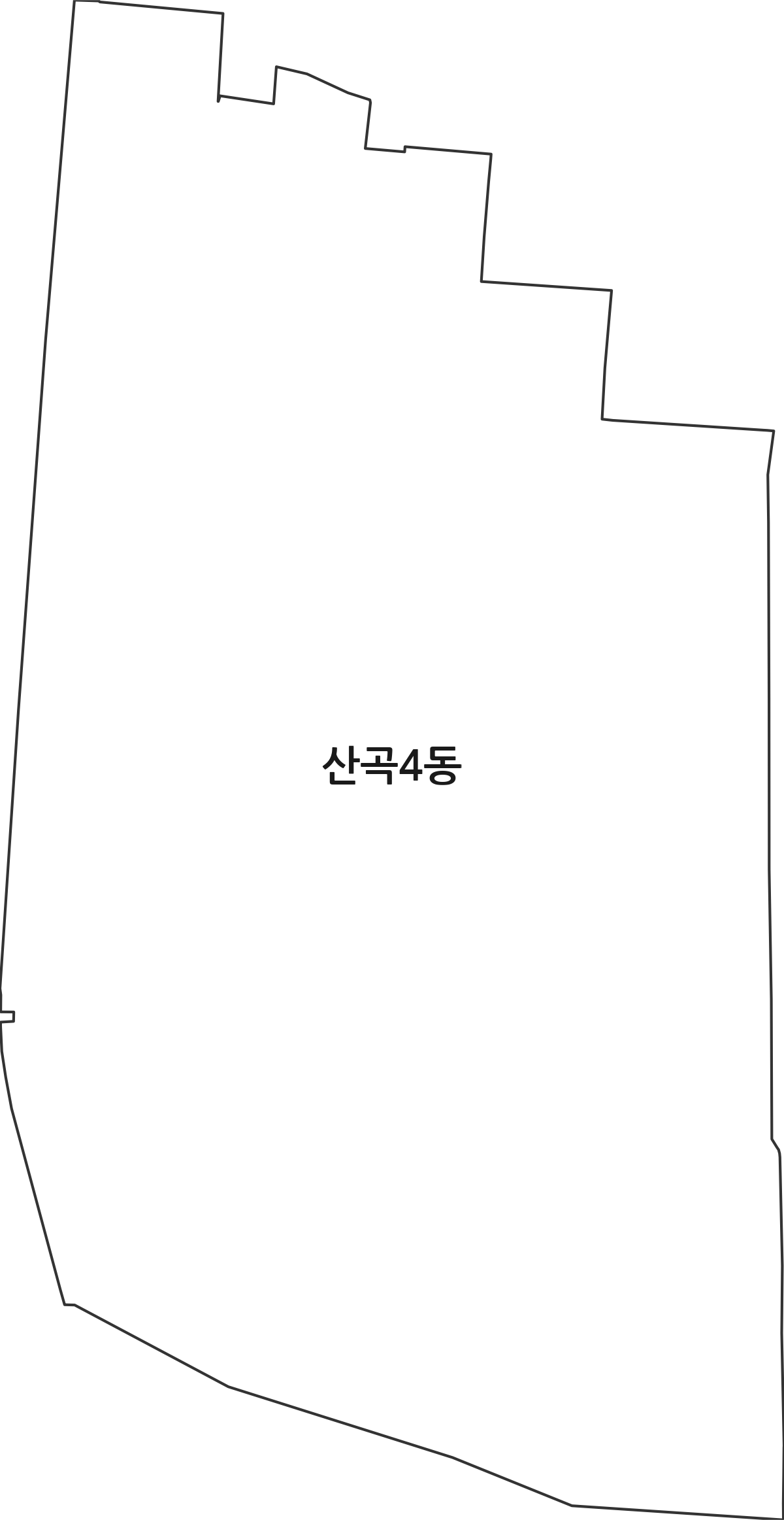 인천광역시 부평구 산곡4동 행정동 행정구역 경계 지도