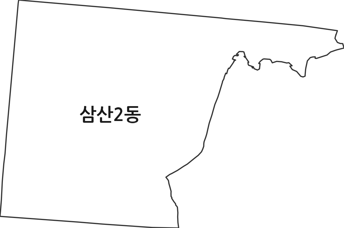 인천광역시 부평구 삼산2동 행정동 행정구역 경계 지도