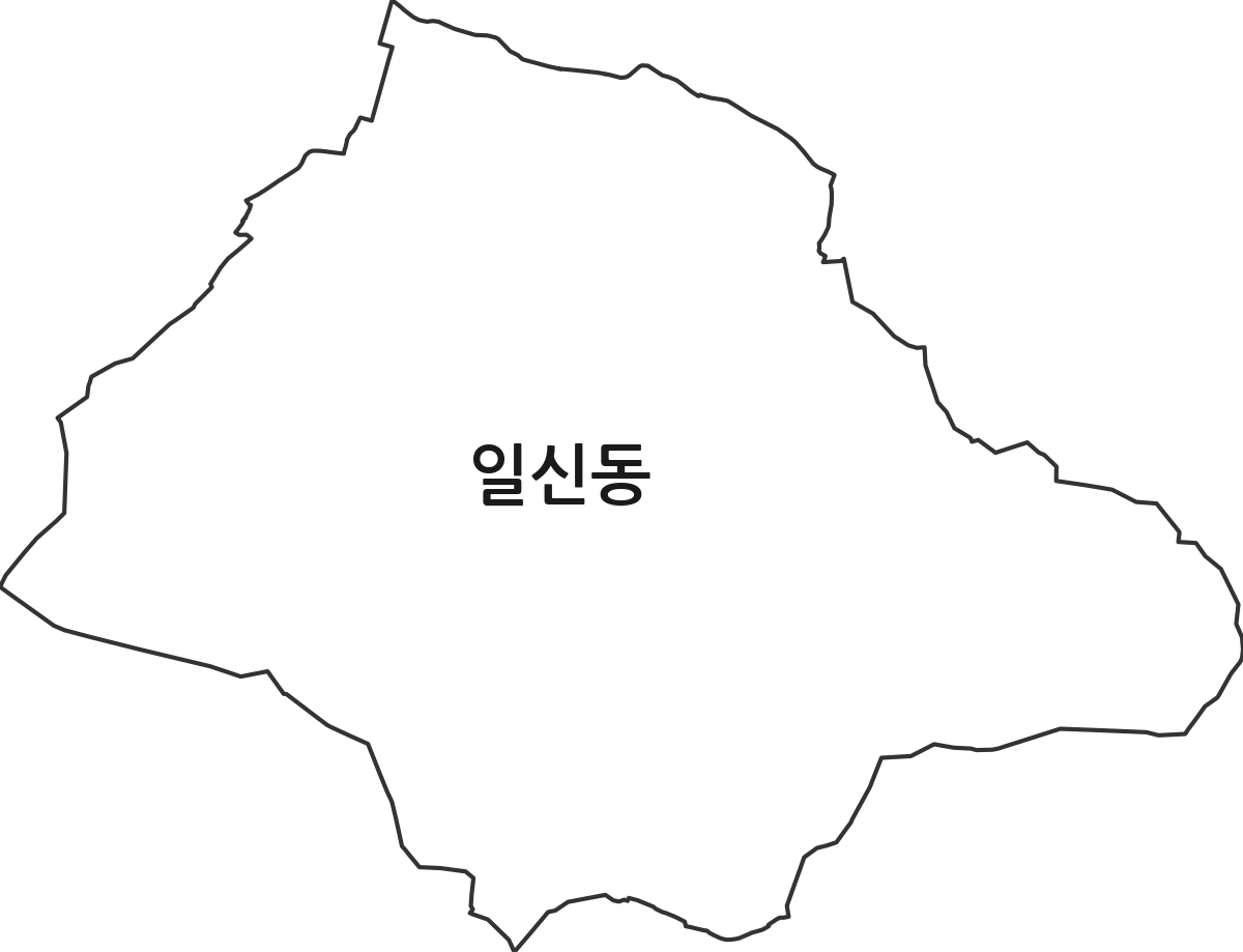 인천광역시 부평구 일신동 행정동 행정구역 경계 지도