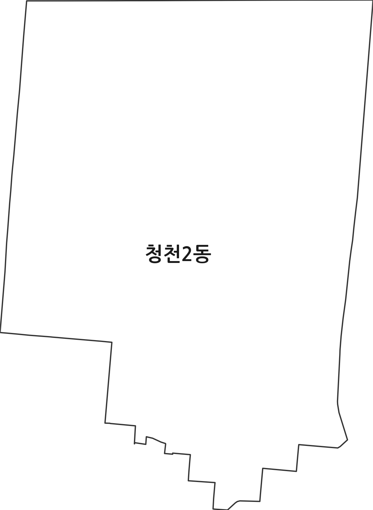 인천광역시 부평구 청천2동 행정동 행정구역 경계 지도