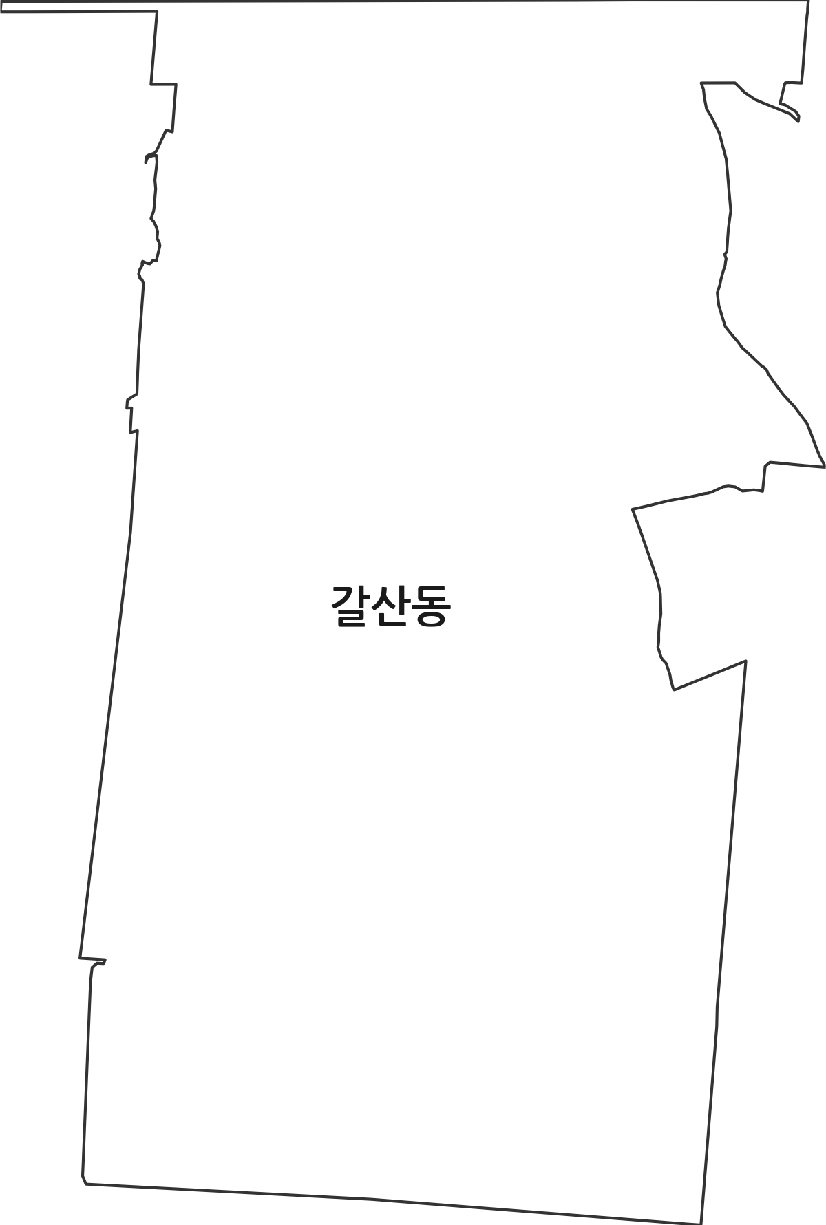 인천광역시 부평구 갈산동 법정동 행정구역 경계 지도