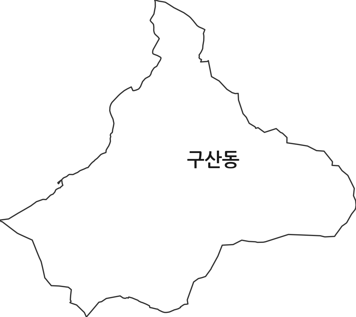 인천광역시 부평구 구산동 법정동 행정구역 경계 지도