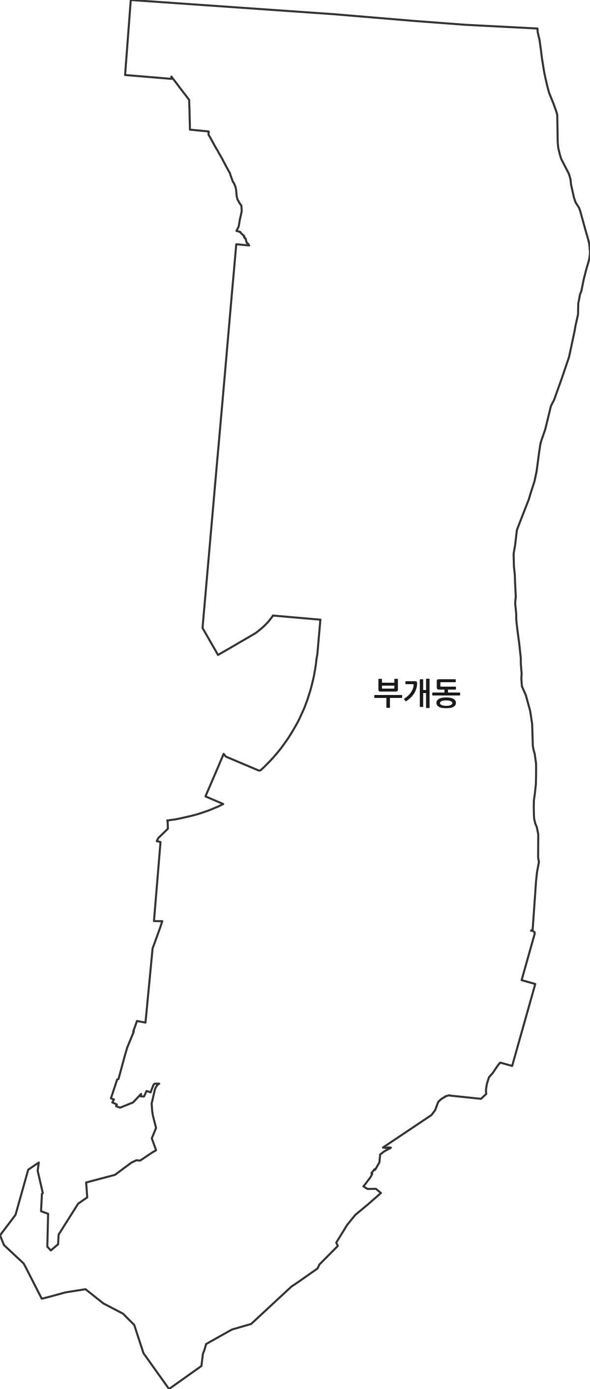 인천광역시 부평구 부개동 법정동 행정구역 경계 지도