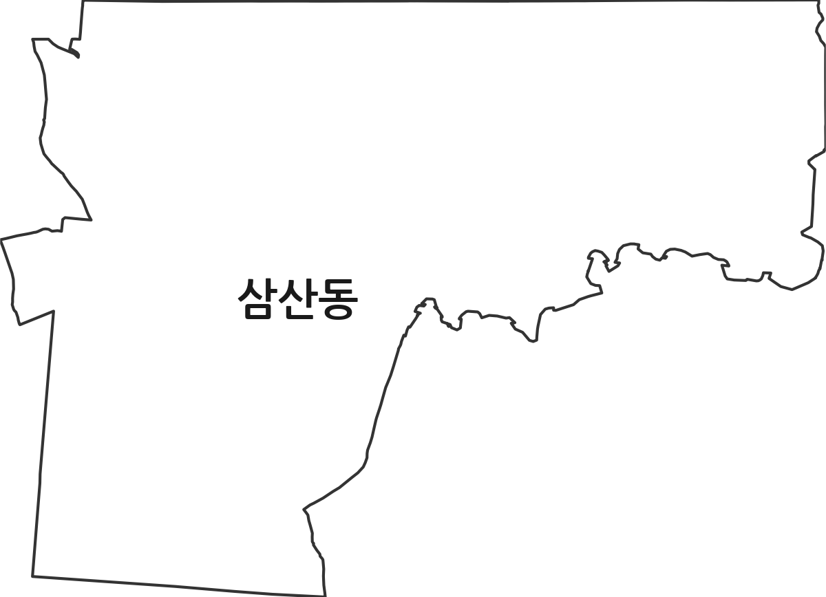 인천광역시 부평구 삼산동 법정동 행정구역 경계 지도