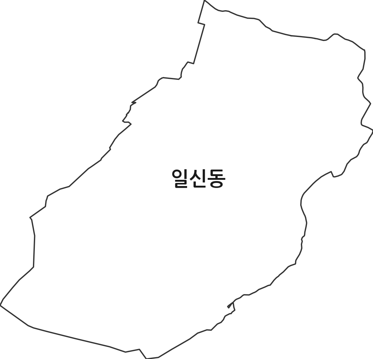 인천광역시 부평구 일신동 법정동 행정구역 경계 지도