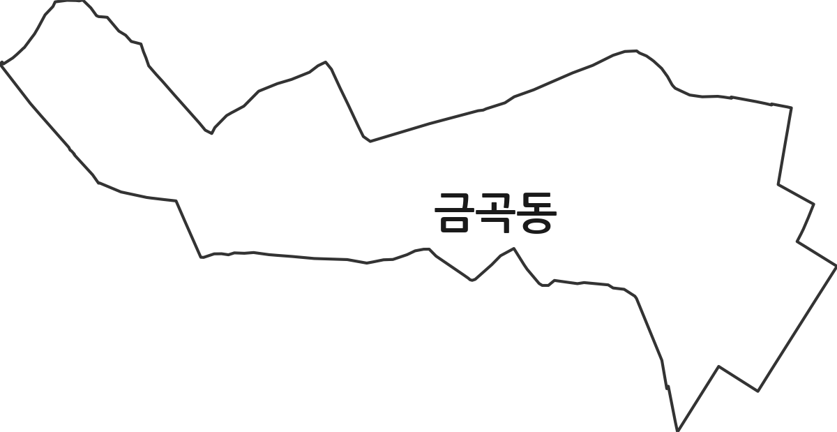 인천광역시 동구 금곡동 법정동 행정구역 경계 지도