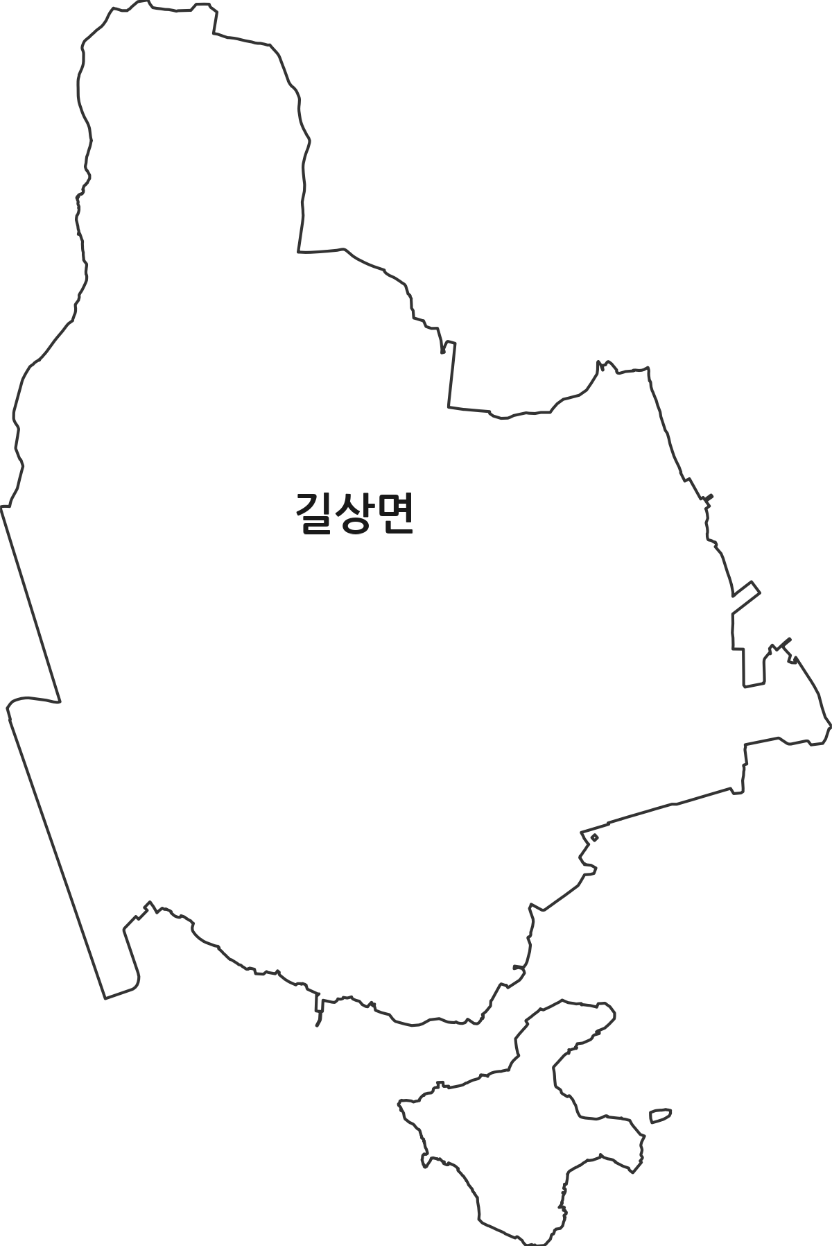 인천광역시 강화군 길상면 행정동 행정구역 경계 지도