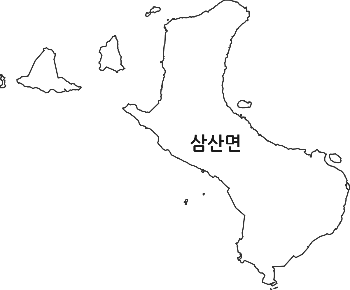 인천광역시 강화군 삼산면 행정동 행정구역 경계 지도