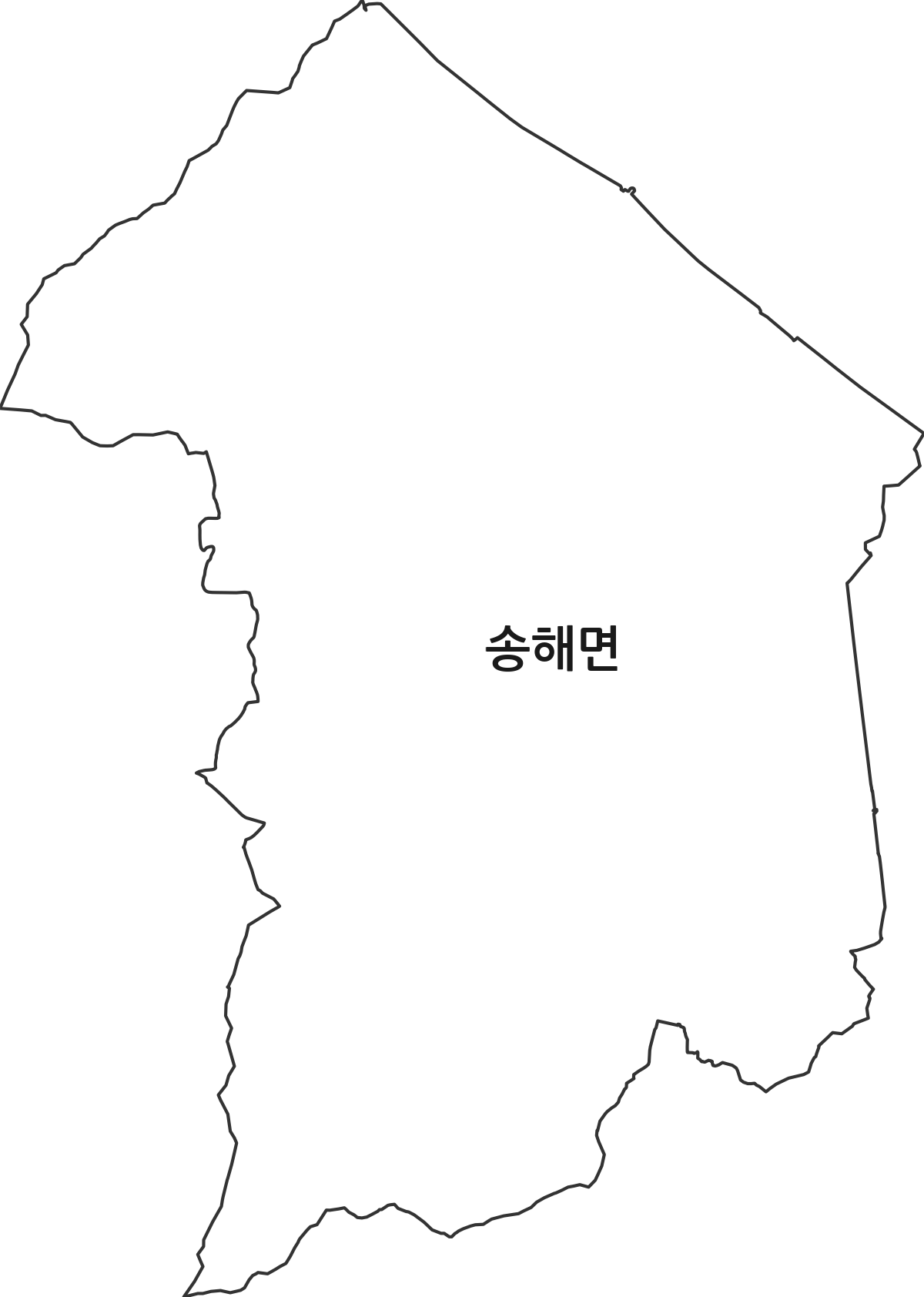 인천광역시 강화군 송해면 행정동 행정구역 경계 지도