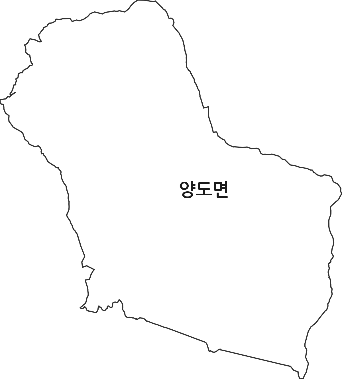 인천광역시 강화군 양도면 행정동 행정구역 경계 지도