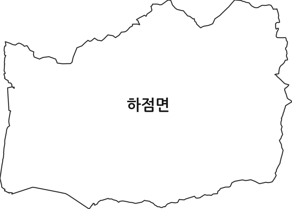 인천광역시 강화군 하점면 행정동 행정구역 경계 지도