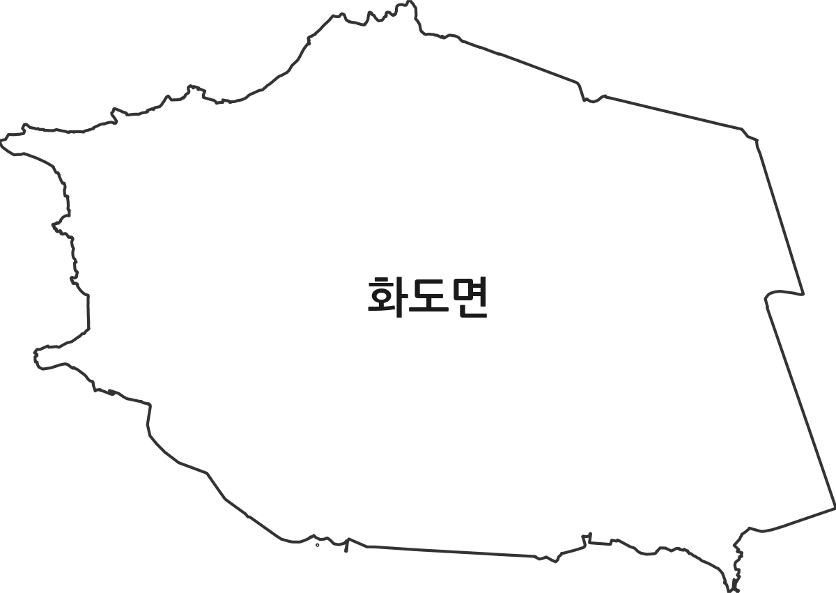 인천광역시 강화군 화도면 행정동 행정구역 경계 지도