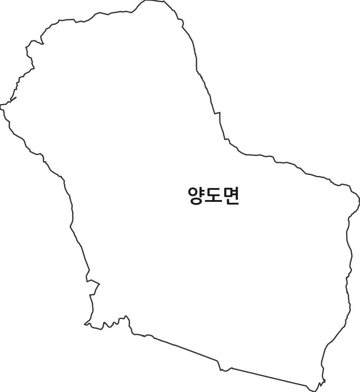 인천광역시 강화군 양도면 법정동 행정구역 경계 지도
