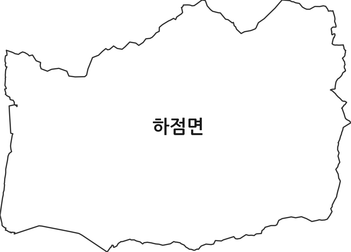 인천광역시 강화군 하점면 법정동 행정구역 경계 지도