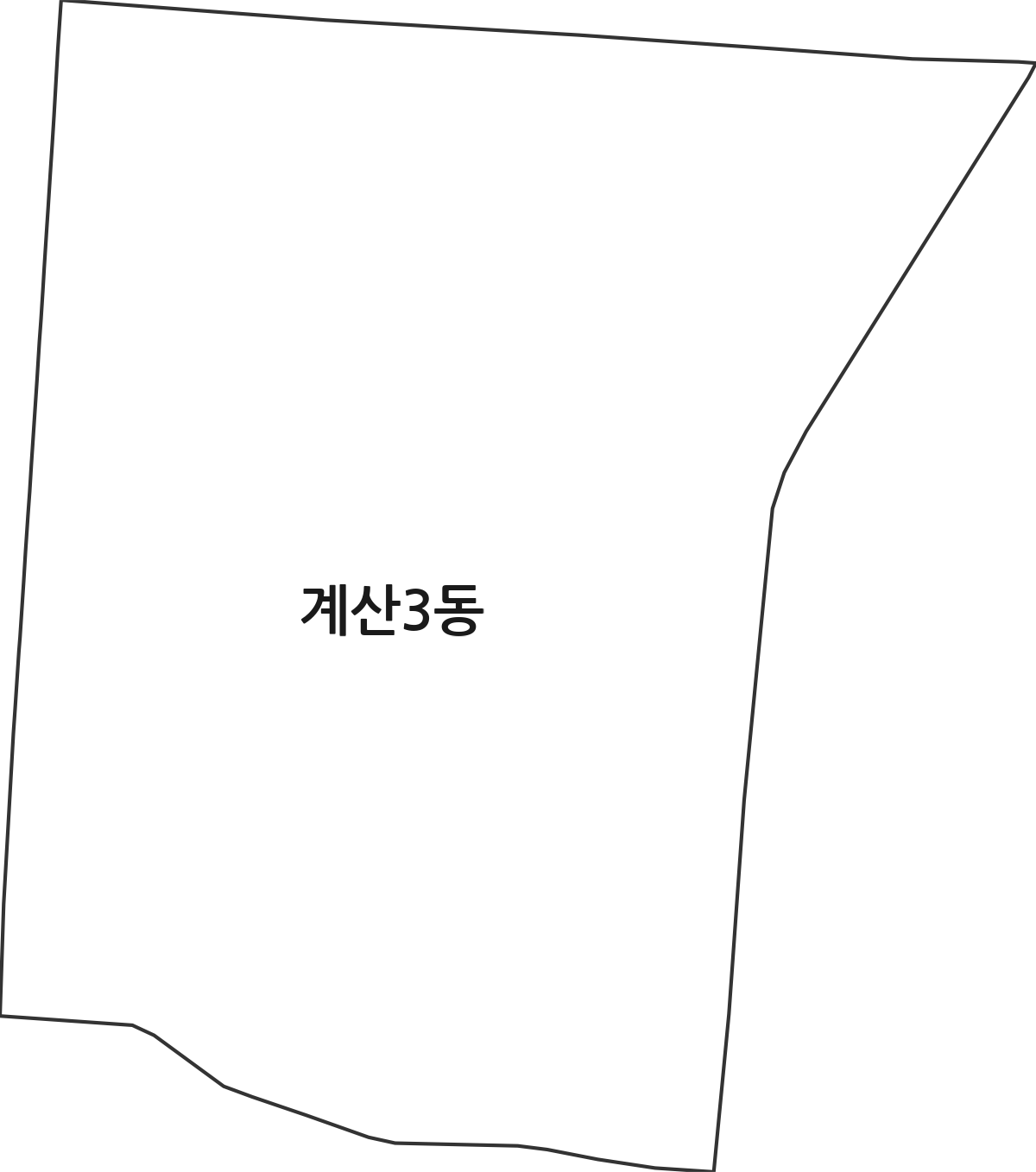 인천광역시 계양구 계산3동 행정동 행정구역 경계 지도