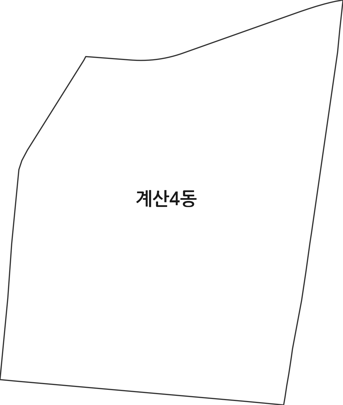 인천광역시 계양구 계산4동 행정동 행정구역 경계 지도