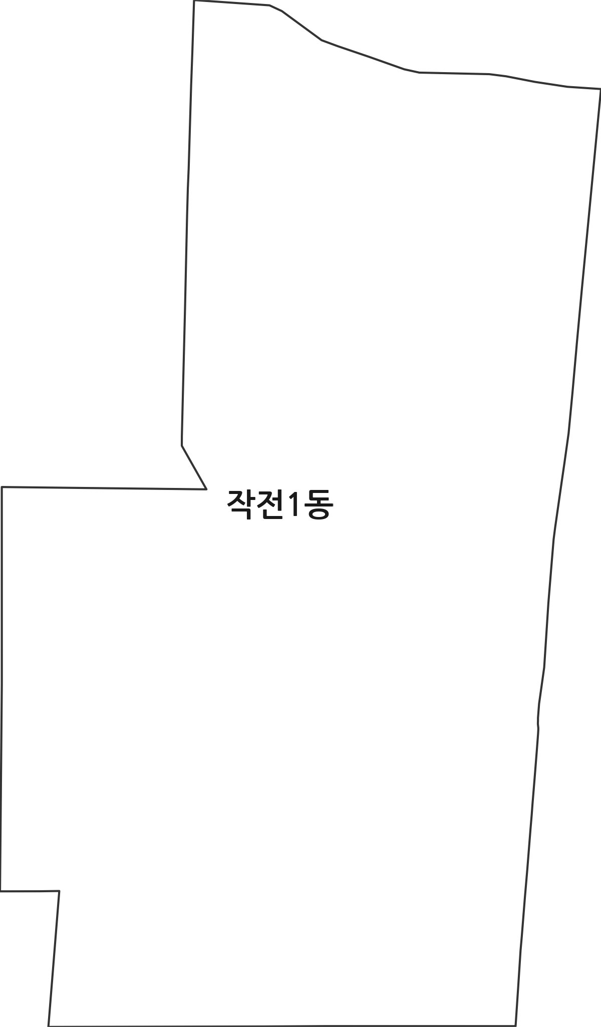 인천광역시 계양구 작전1동 행정동 행정구역 경계 지도