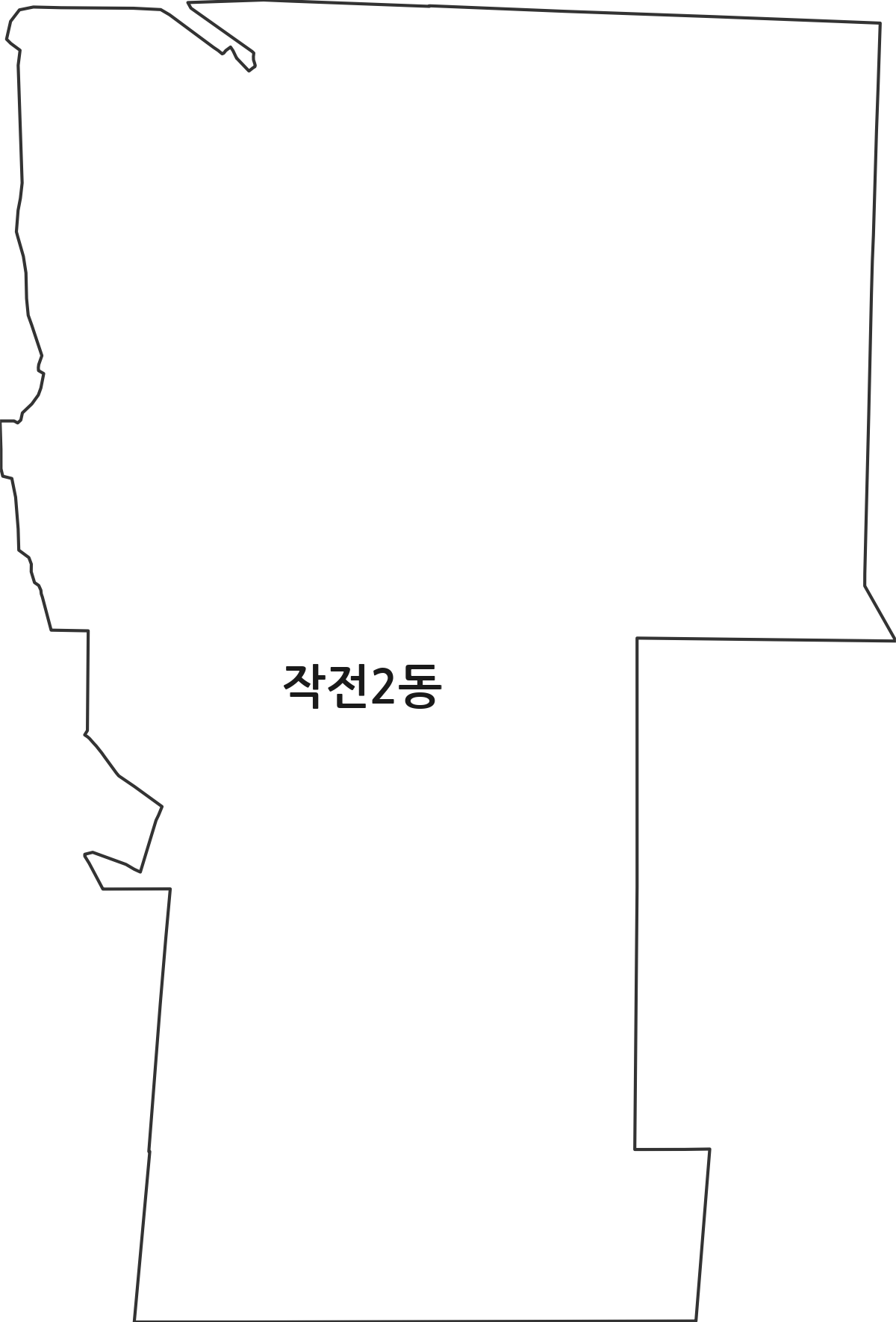 인천광역시 계양구 작전2동 행정동 행정구역 경계 지도