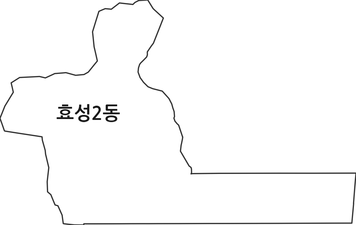 인천광역시 계양구 효성2동 행정동 행정구역 경계 지도