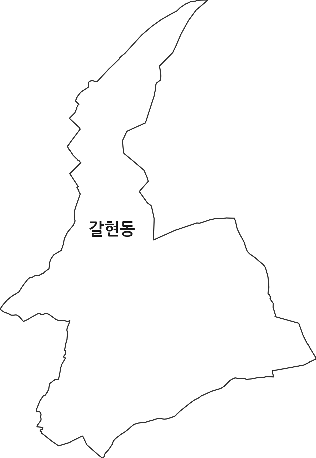 인천광역시 계양구 갈현동 법정동 행정구역 경계 지도