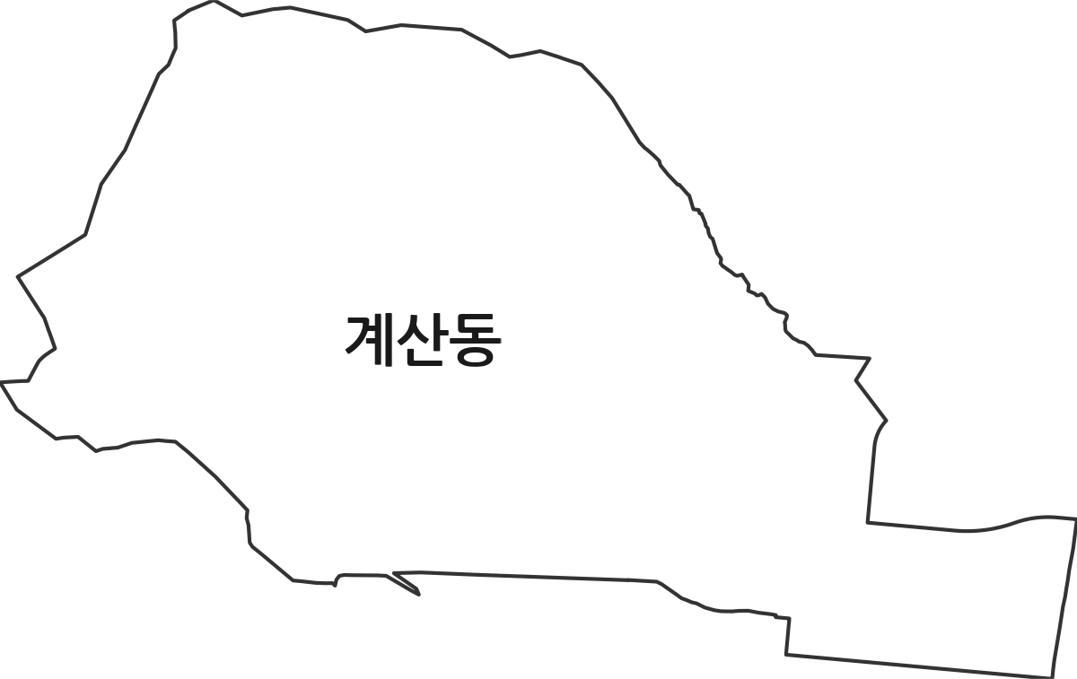 인천광역시 계양구 계산동 법정동 행정구역 경계 지도