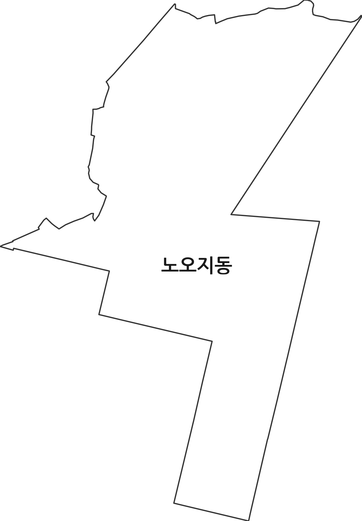 인천광역시 계양구 노오지동 법정동 행정구역 경계 지도