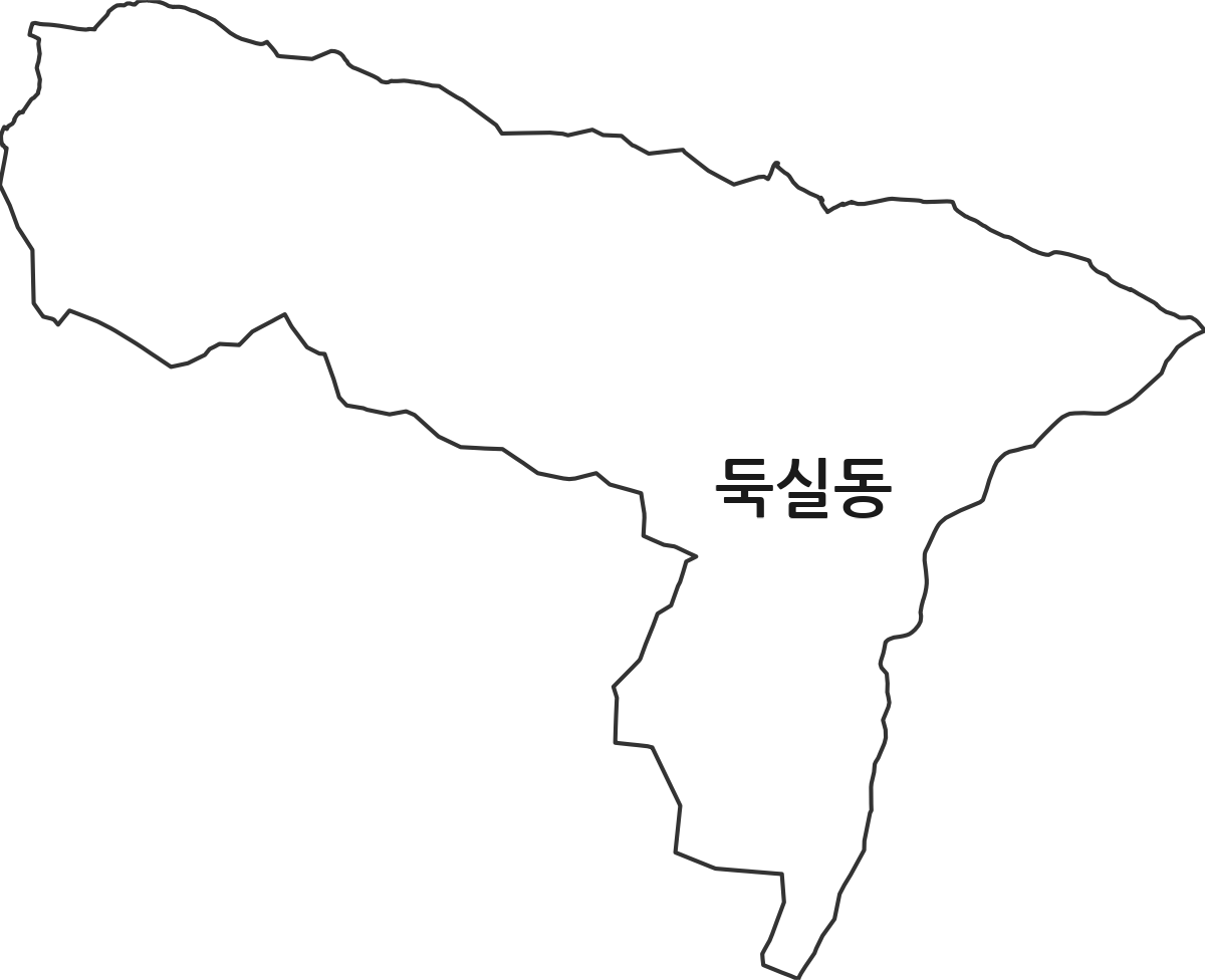 인천광역시 계양구 둑실동 법정동 행정구역 경계 지도
