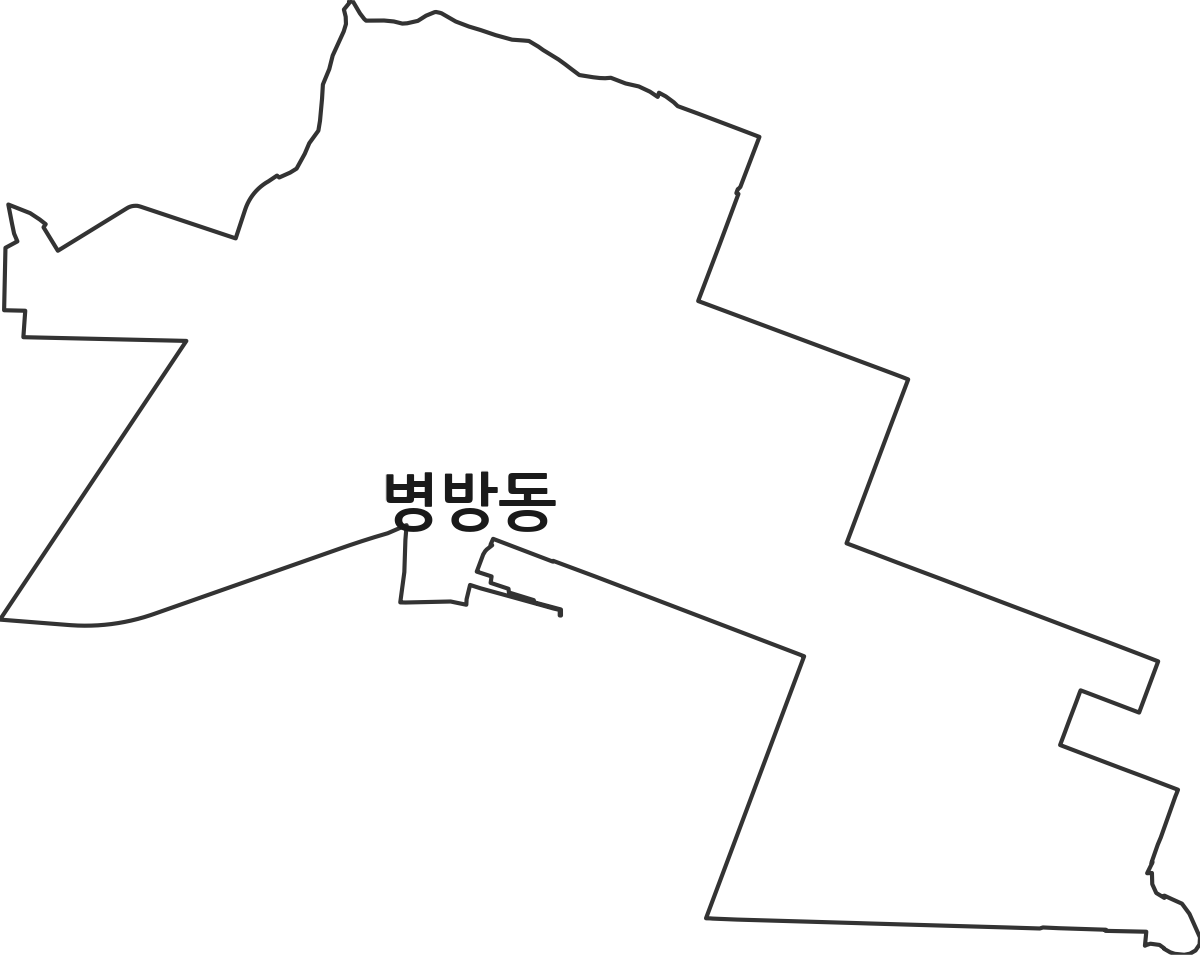 인천광역시 계양구 병방동 법정동 행정구역 경계 지도