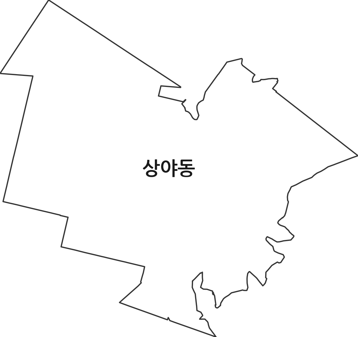 인천광역시 계양구 상야동 법정동 행정구역 경계 지도