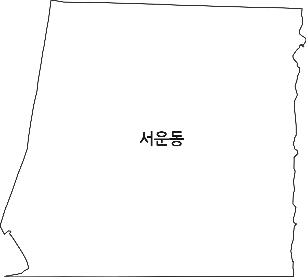 인천광역시 계양구 서운동 법정동 행정구역 경계 지도