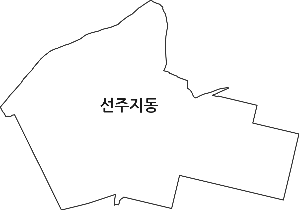 인천광역시 계양구 선주지동 법정동 행정구역 경계 지도