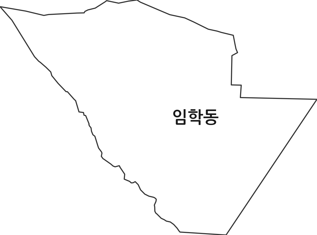 인천광역시 계양구 임학동 법정동 행정구역 경계 지도
