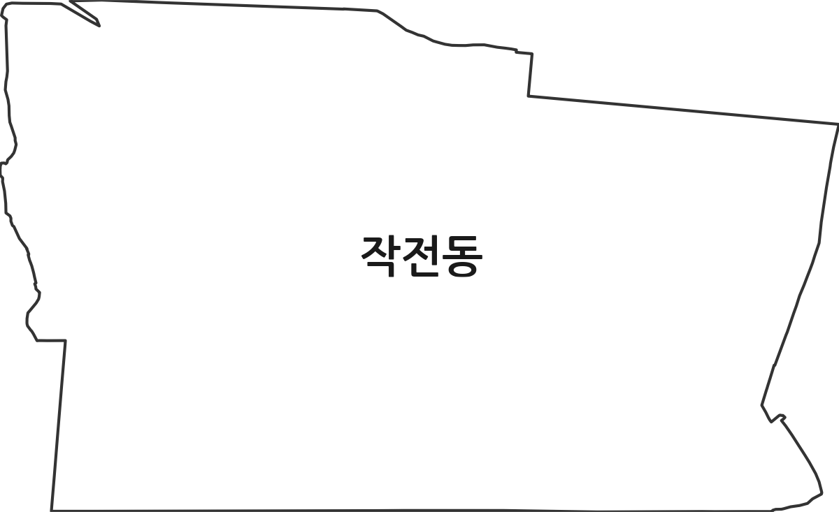 인천광역시 계양구 작전동 법정동 행정구역 경계 지도
