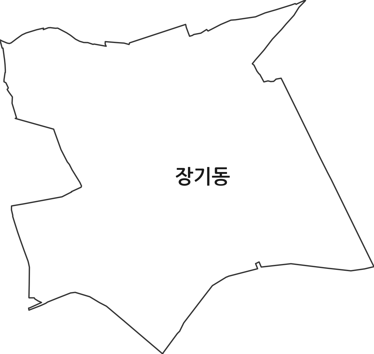 인천광역시 계양구 장기동 법정동 행정구역 경계 지도