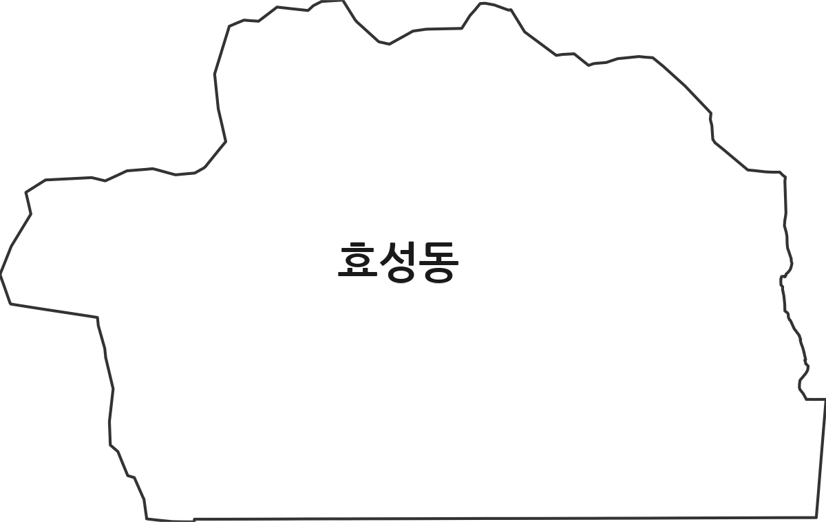 인천광역시 계양구 효성동 법정동 행정구역 경계 지도