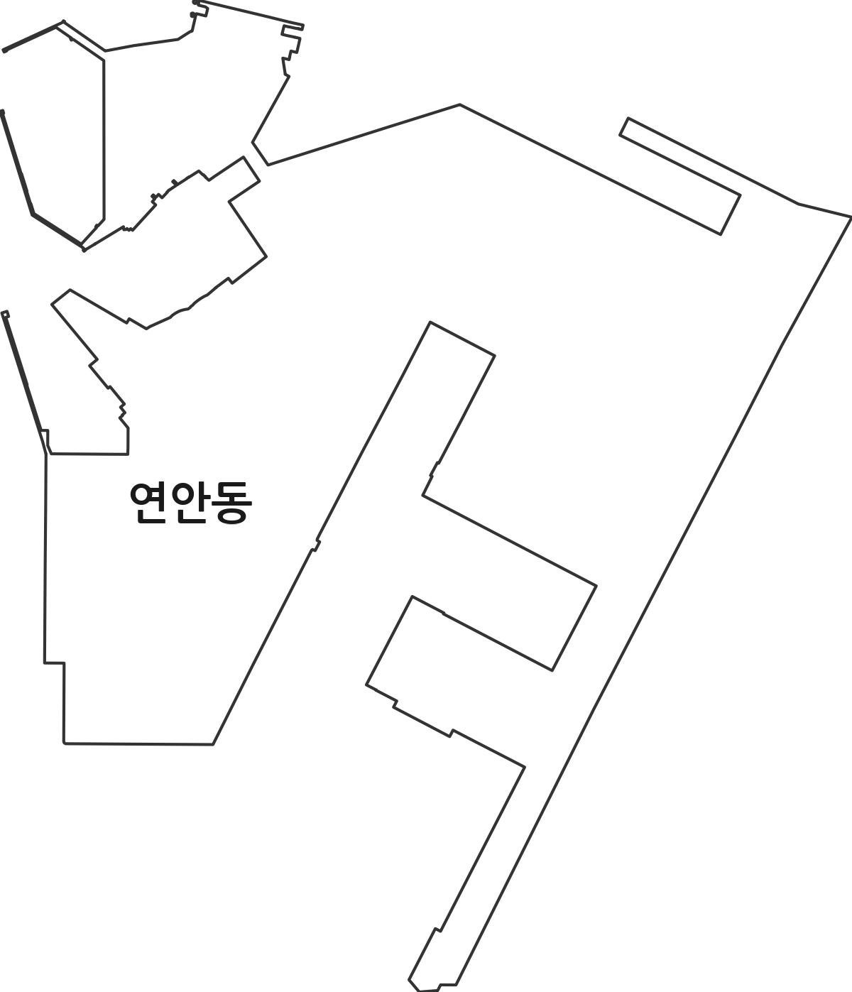 인천광역시 중구 연안동 행정동 행정구역 경계 지도
