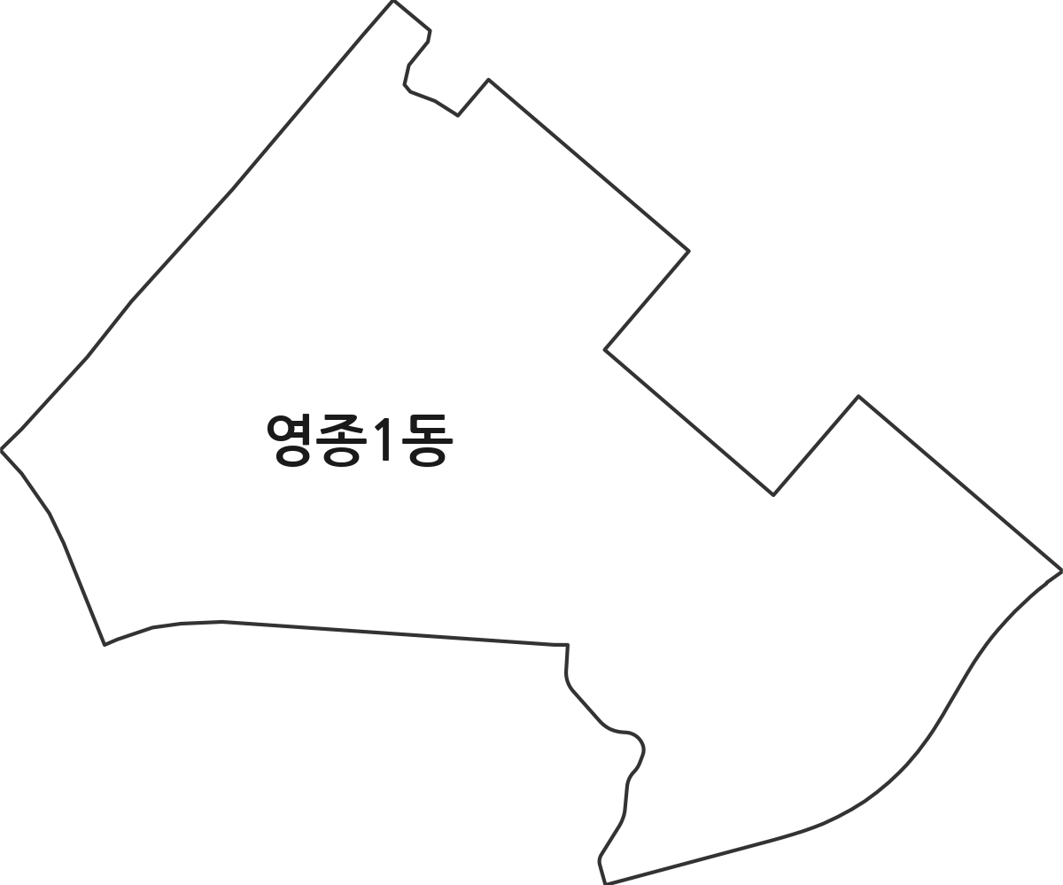 인천광역시 중구 영종1동 행정동 행정구역 경계 지도