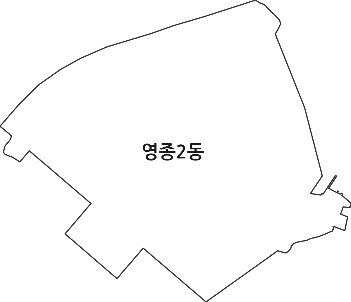 인천광역시 중구 영종2동 행정동 행정구역 경계 지도