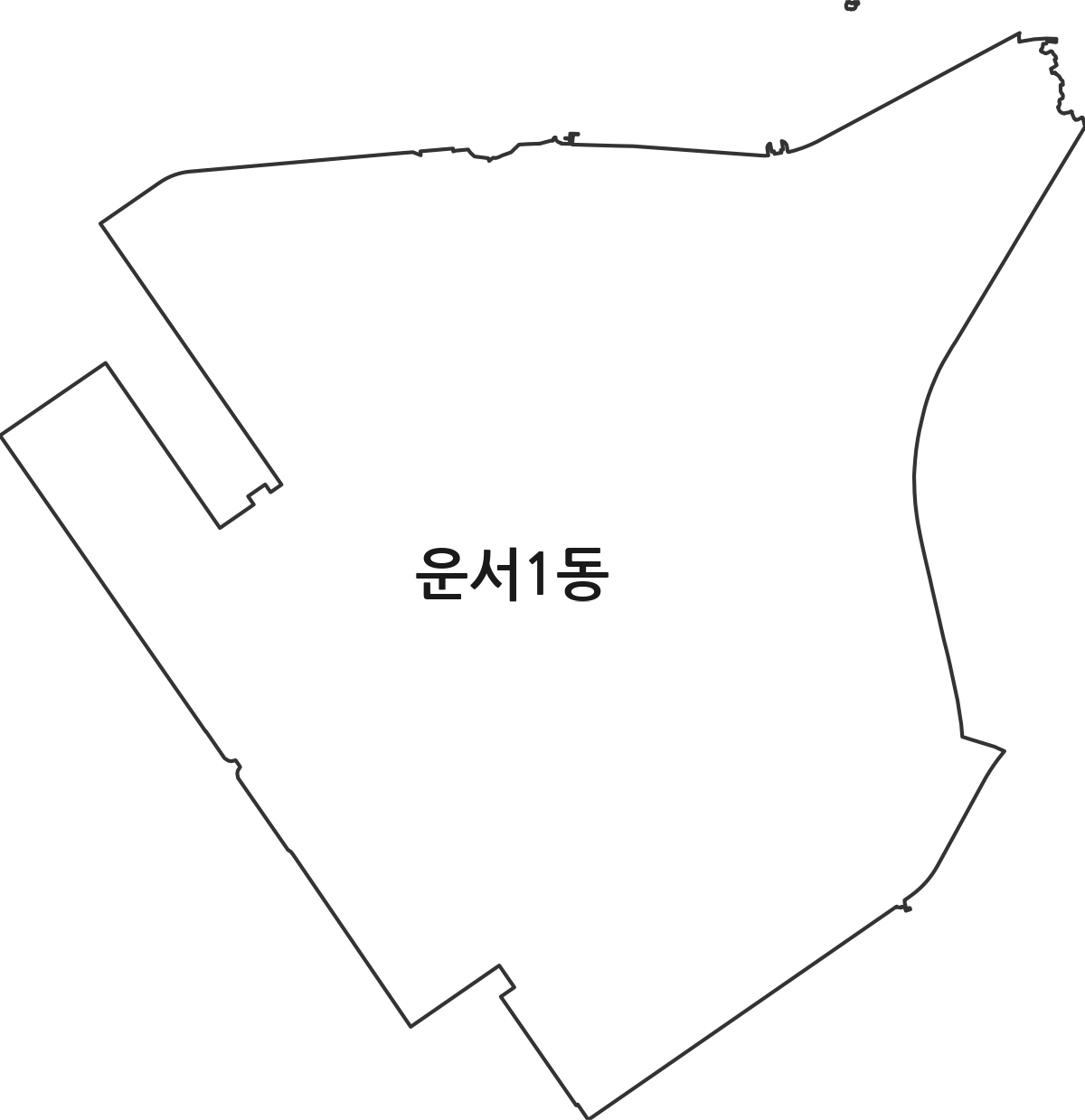 인천광역시 중구 운서1동 행정동 행정구역 경계 지도