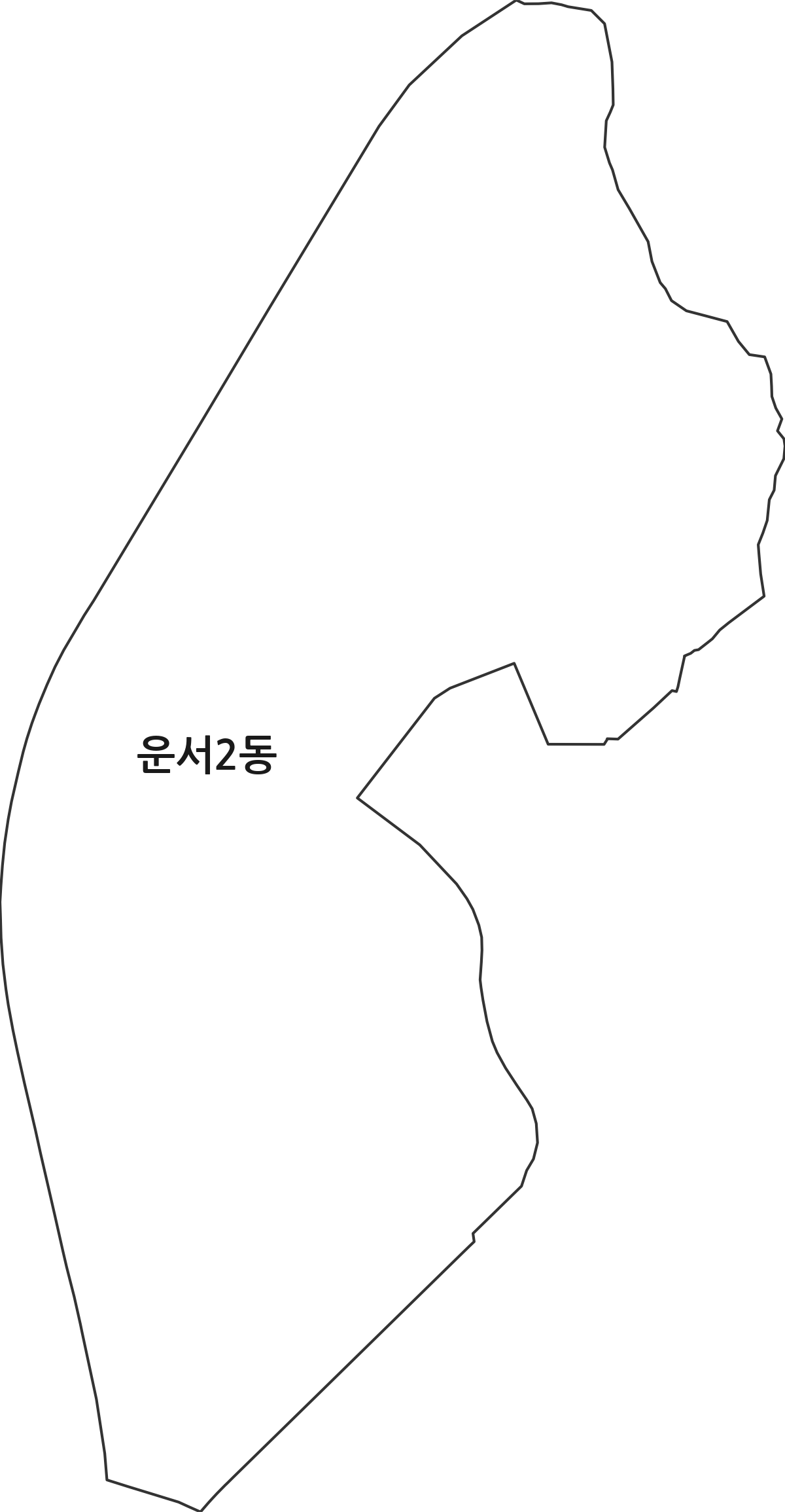 인천광역시 중구 운서2동 행정동 행정구역 경계 지도