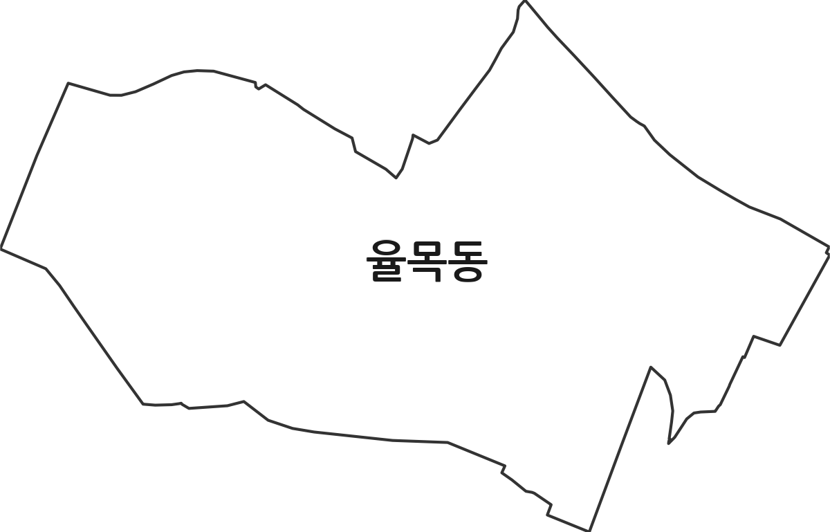 인천광역시 중구 율목동 행정동 행정구역 경계 지도