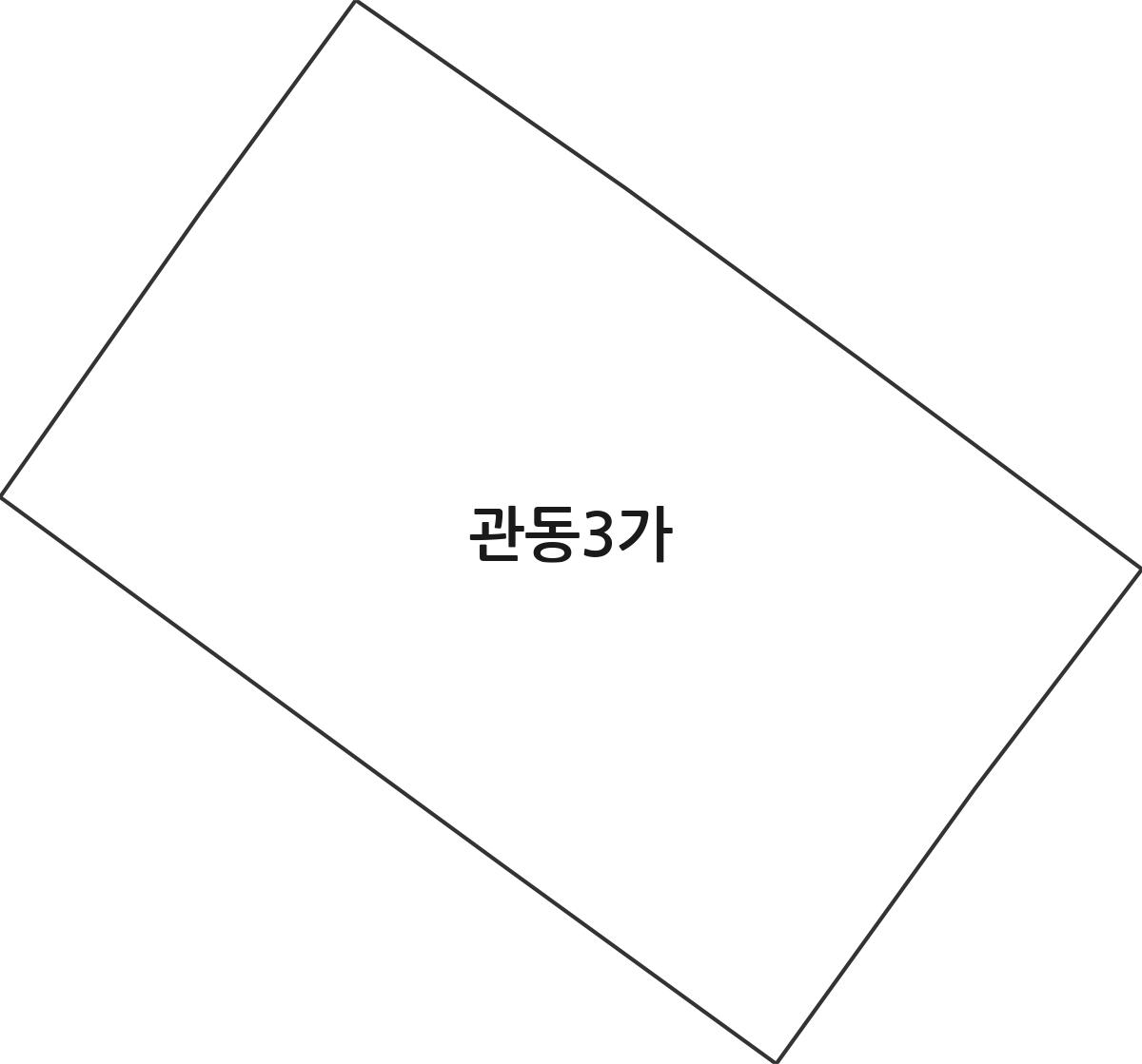 인천광역시 중구 관동3가 법정동 행정구역 경계 지도