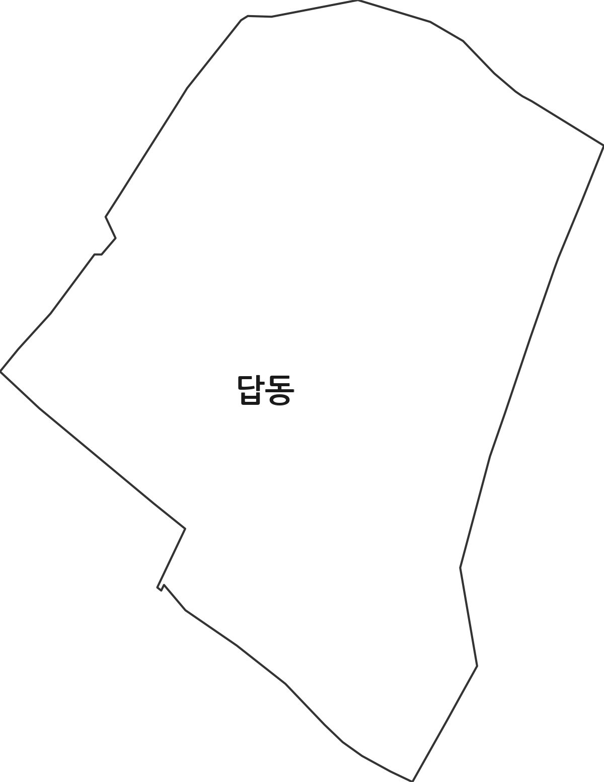 인천광역시 중구 답동 법정동 행정구역 경계 지도