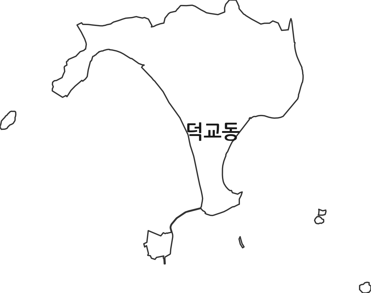 인천광역시 중구 덕교동 법정동 행정구역 경계 지도